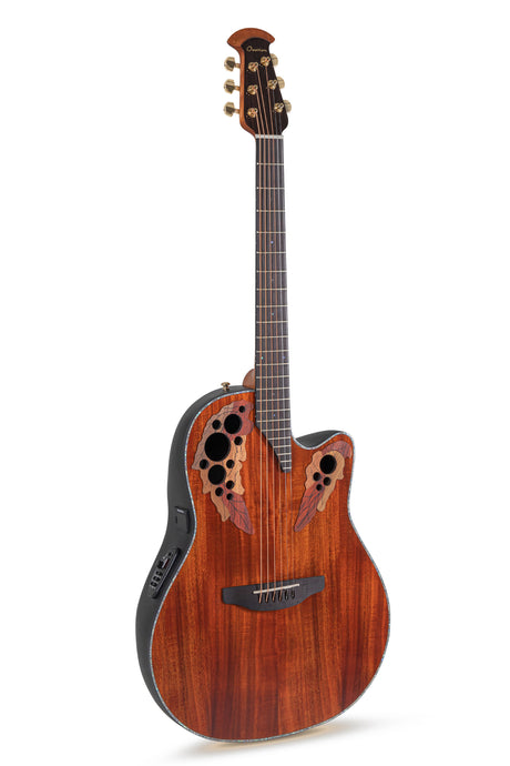 Ovation E-Akustikgitarre Celebrity Elite Plus Mid Cutaway CE44P-FKOA-G - Musik-Ebert Gmbh