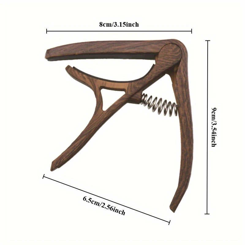 Basic 2-in-1 Premium Gitarren-Kapodaster aus Zinklegierung mit Plektrumhalter & Brückenpin-Zieher - Musik-Ebert Gmbh