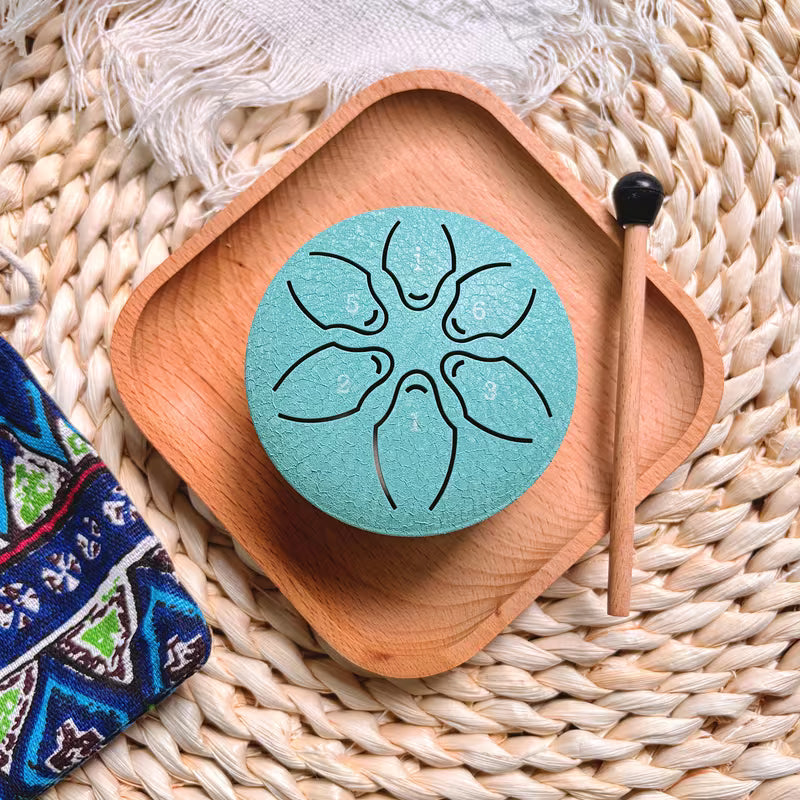 Basic Mini Steel Tongue Drum – 3″ Trommel mit 6 Tönen für Meditation & Klangreisen