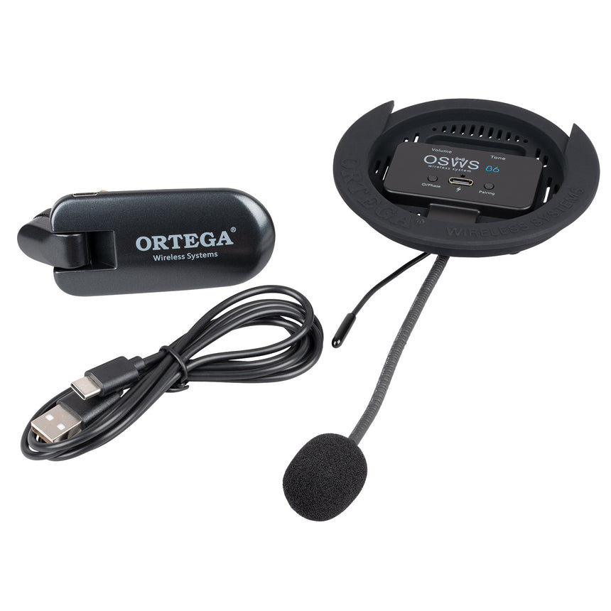 ORTEGA Kabelloses Schallloch-Tonabnehmersystem für klassische Gitarren - 86 mm Durchmesser - Musik-Ebert Gmbh