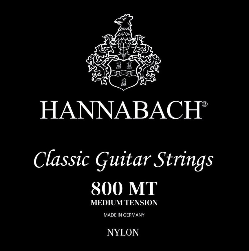 Hannabach Klassikgitarre-Saiten Satz Serie 800 Medium Tension versilbert - Musik-Ebert Gmbh