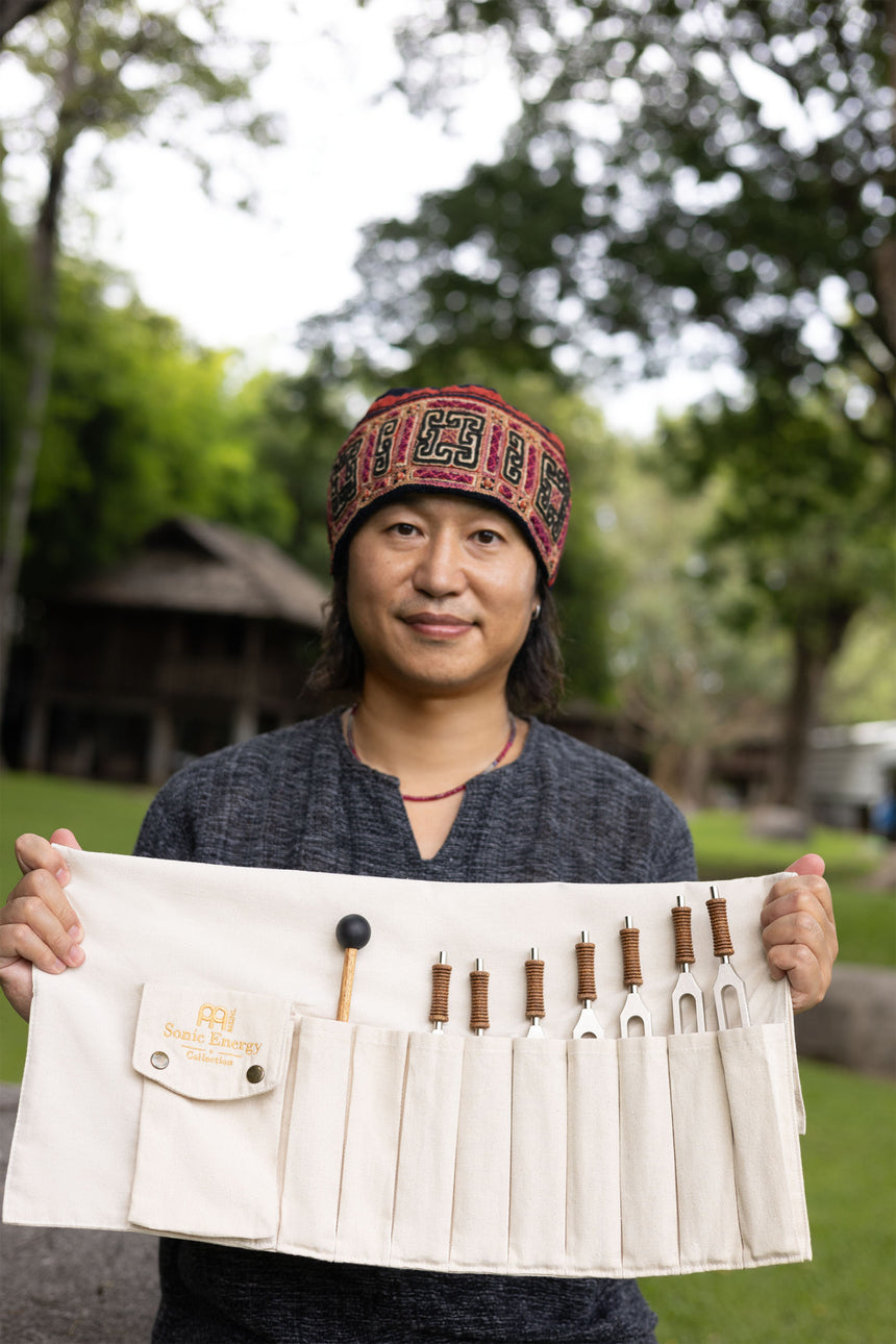 MEINL Sonic Energy 7-teiliges TCM Therapy Tuning Fork Set TTF-TCM-SET-R