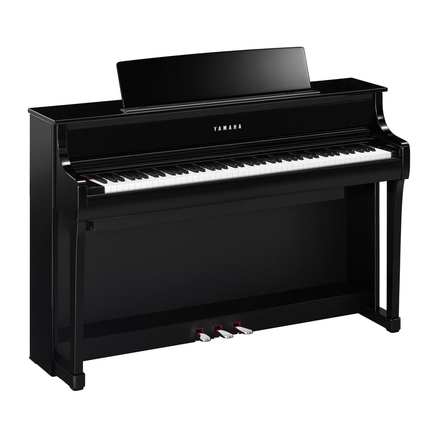 Yamaha CLP 875 Schwarz Poliert Bundle mit Bank und Kopfhörer - Musik-Ebert Gmbh