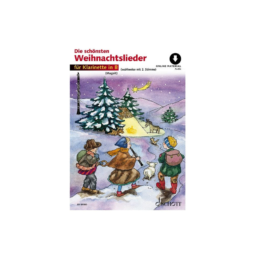 Die schönsten Weihnachtslieder (+Online Audio) für 1-2 Klarinetten (mit Text) - Musik-Ebert Gmbh