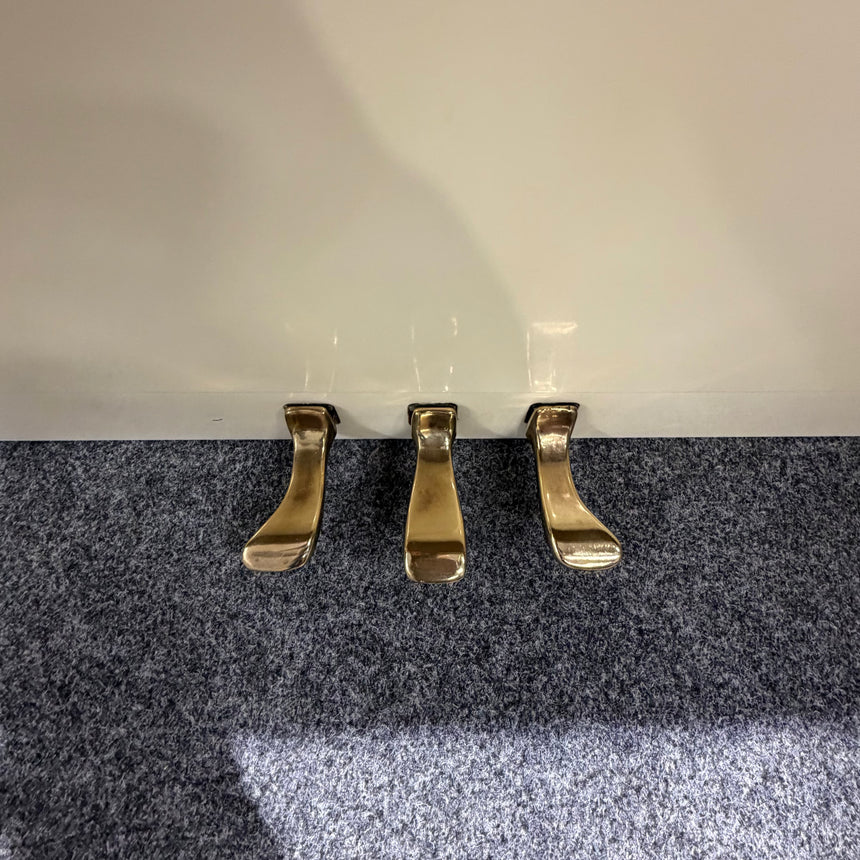 SCHIMMEL Klavier 112/5 weiss matt Occasion Bj. 1980 guter Zustand, Renner Mechanik (gebraucht) - Musik-Ebert Gmbh