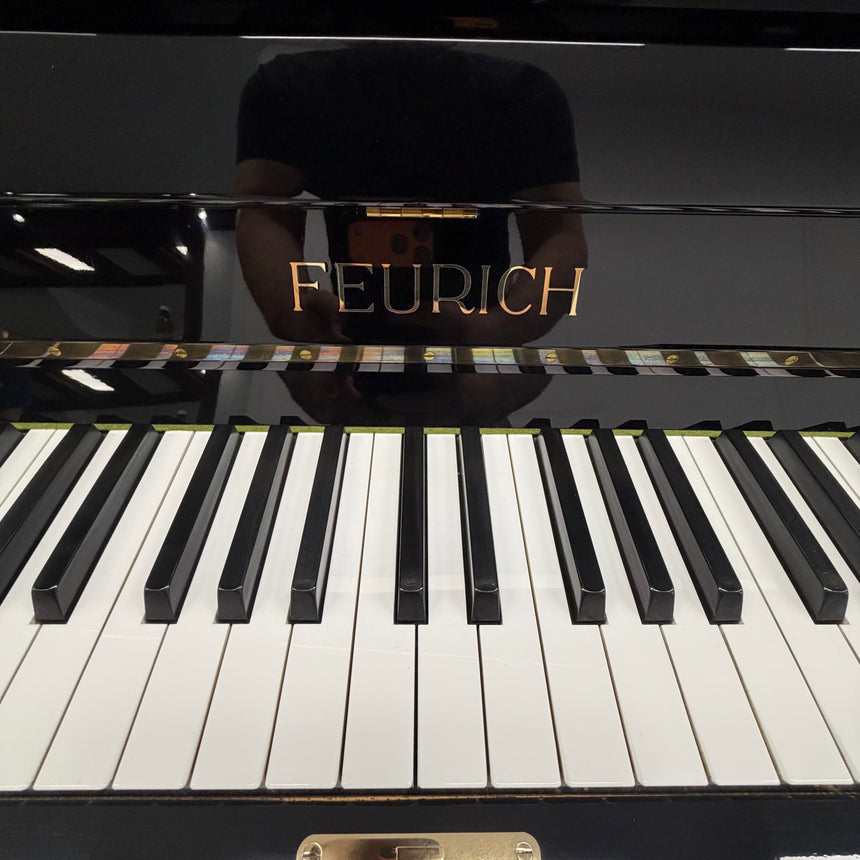 FEURICH F 116 Klavier gebraucht – schwarz poliert, Baujahr 1992