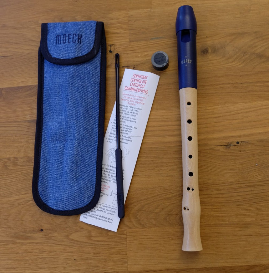 Moeck Flauto 1 Plus Barock Sopranblockflöte + Der Blockflötenspatz Band 1 (+CD) - Musik-Ebert Gmbh
