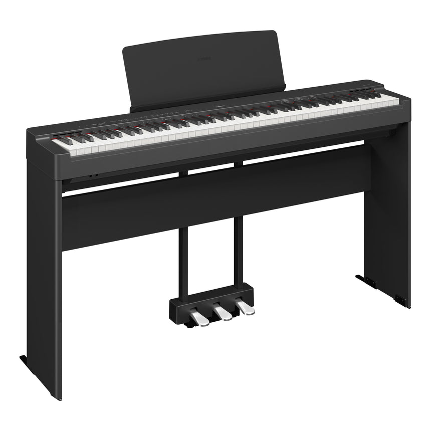 Yamaha P-225 Schwarz Bundle mit Ständer, Pedalen und Kopfhörer - Musik-Ebert Gmbh