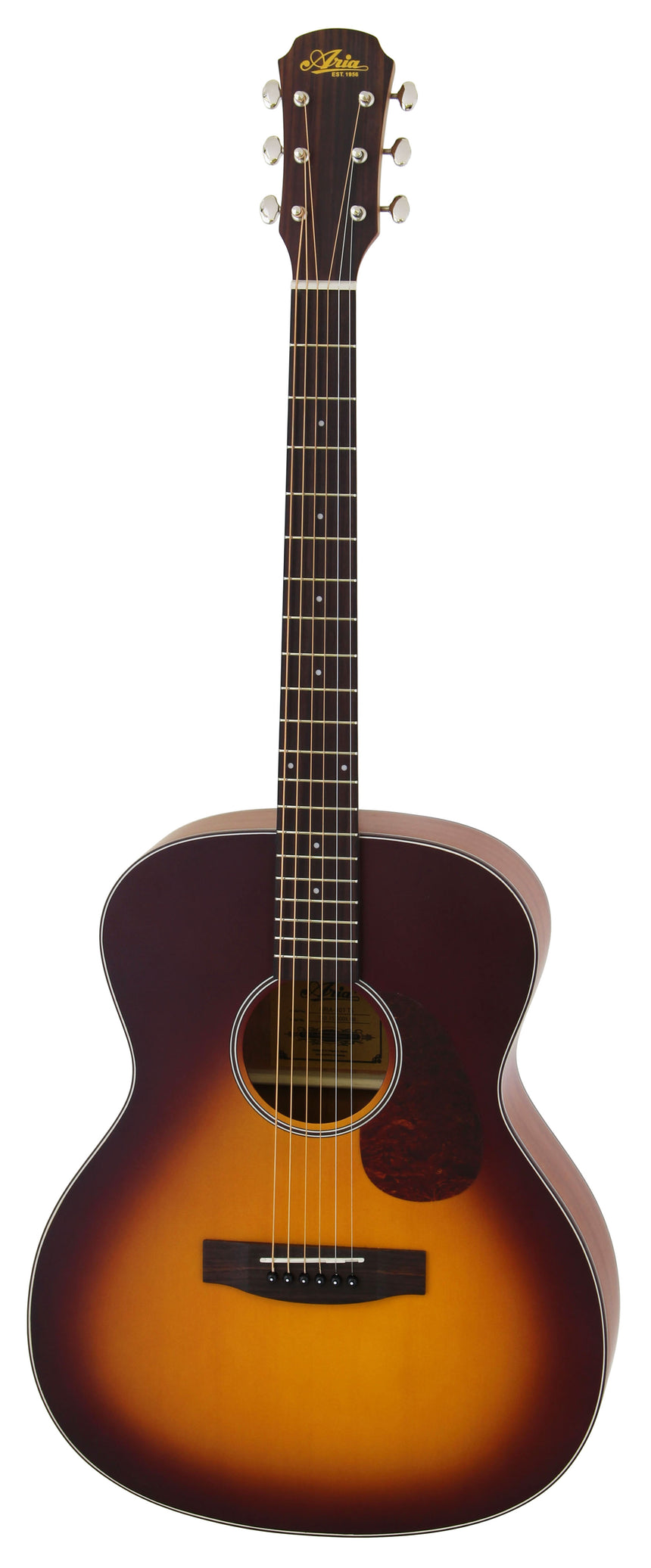 ARIA 101 MTTS Akustikgitarre Tobacco Set inkl. Tasche, Gurt, Kapodaster und Tuner