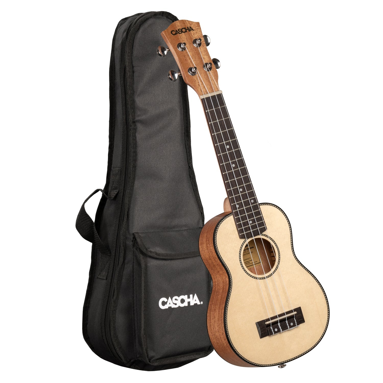 Cascha Sopran Ukulelen Set massive Decke mit Tasche HH2148 - Musik-Ebert Gmbh