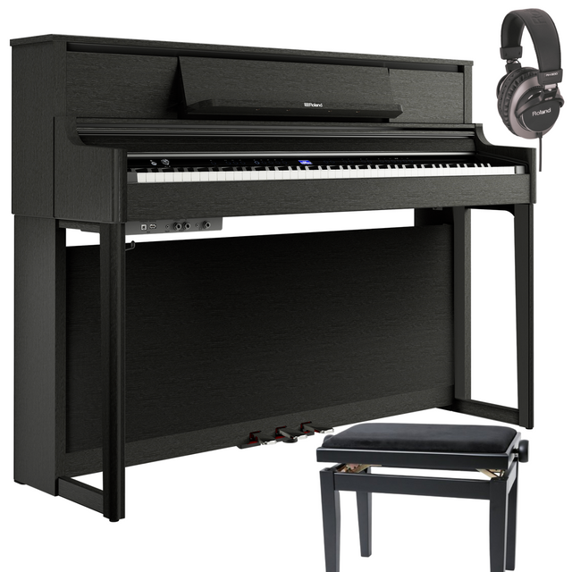 Roland LX-5 Schwarz Matt Bundle mit Bank und Kopfhörer - Musik-Ebert Gmbh