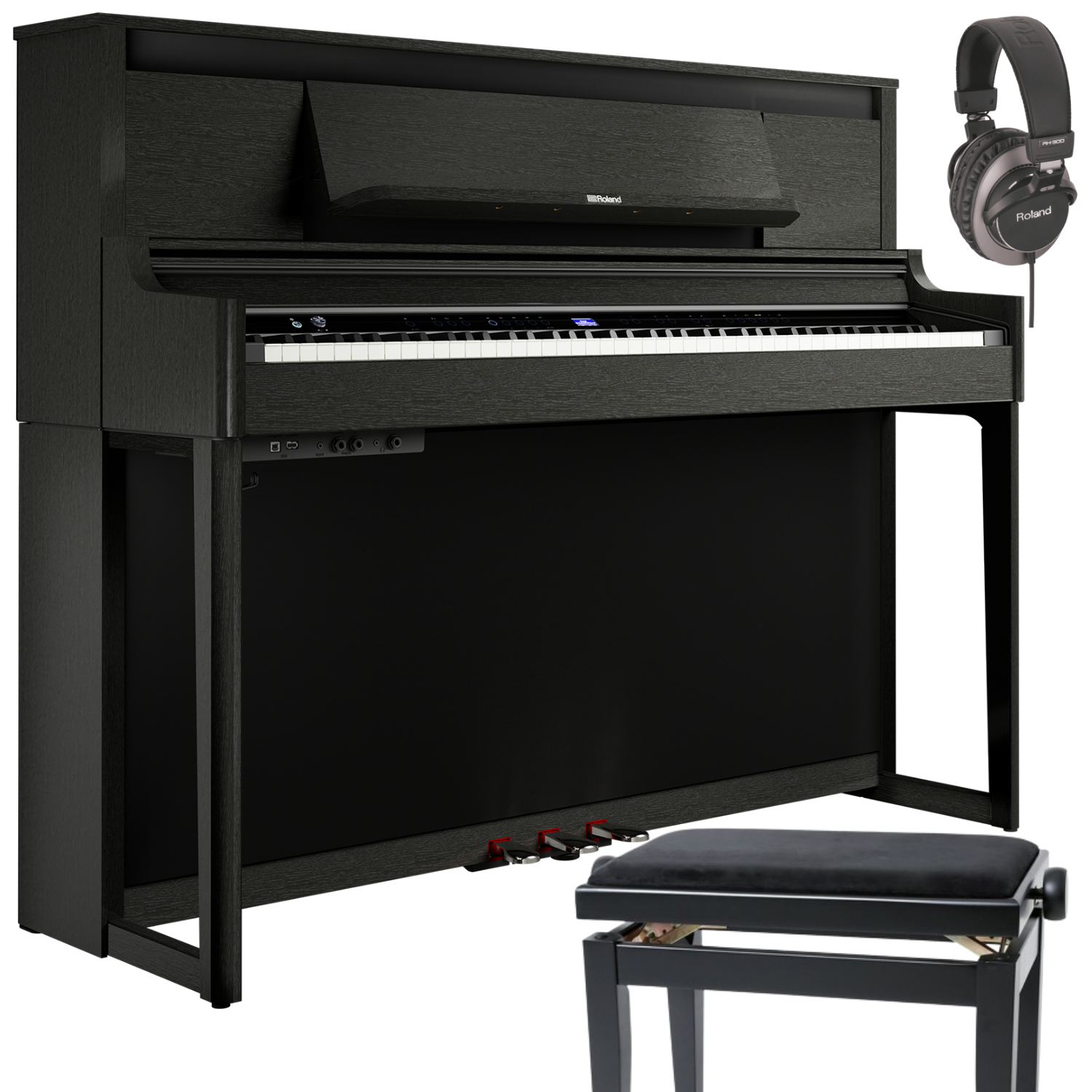 Roland LX-6 Schwarz Matt Bundle mit Bank und Kopfhörer - Musik-Ebert Gmbh