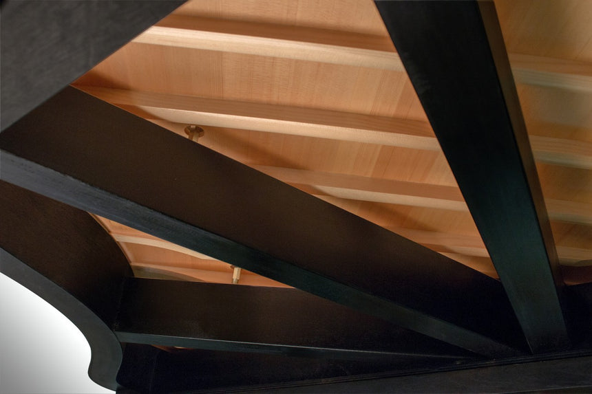 Holzunterbau des Kawai GL-50, Detail aus der Hersteller-Modellgalerie