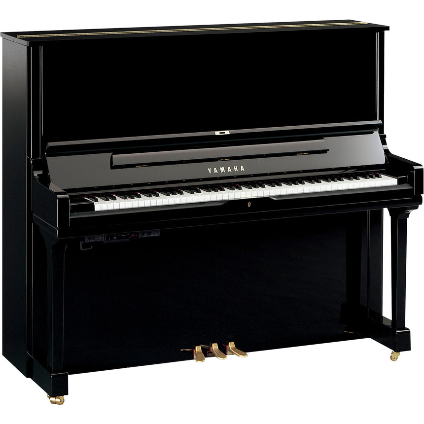 Piano droit Yamaha YUS3 TA3 noir poli avec commande TransAcoustic