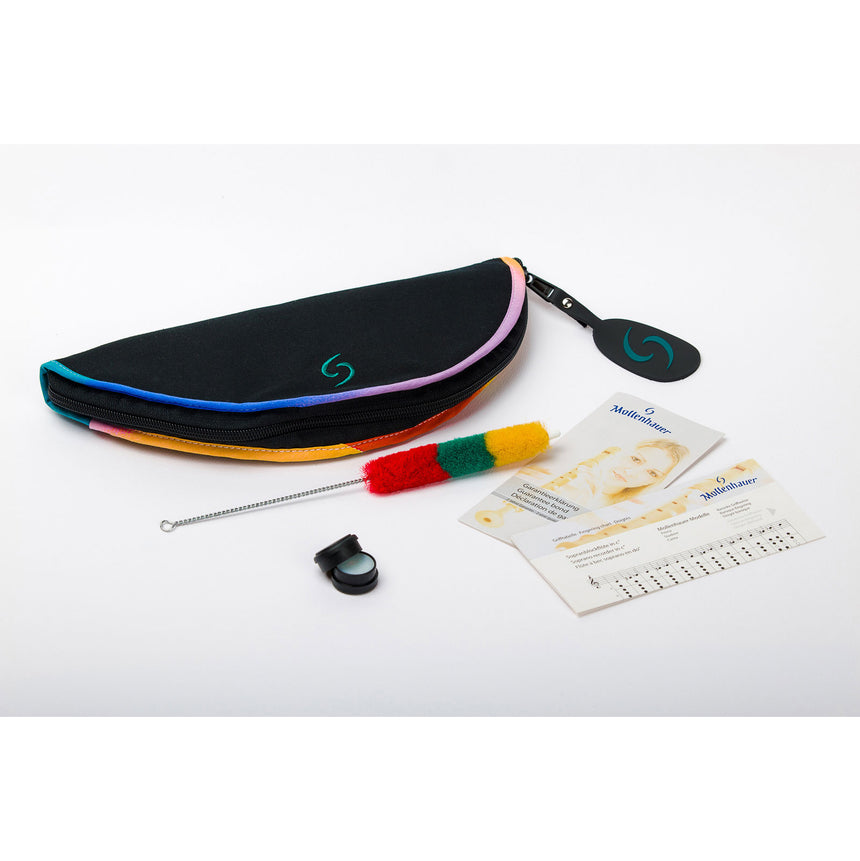 Flûte à bec soprano Mollenhauer Student 1042, poirier naturel clair, doigté baroque – housse, écouvillon et accessoires d’entretien fournis
