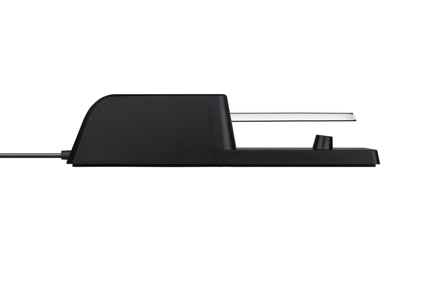 NUX NSP-10 black and silver sustain pedal – side profile