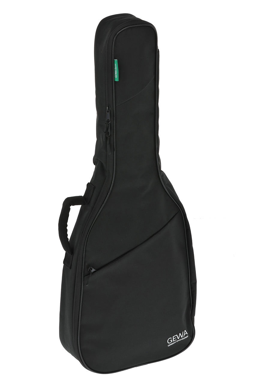 Housse GEWA Basic 5 noire pour guitare classique 1/2 – vue avant de trois-quarts, côté gauche.