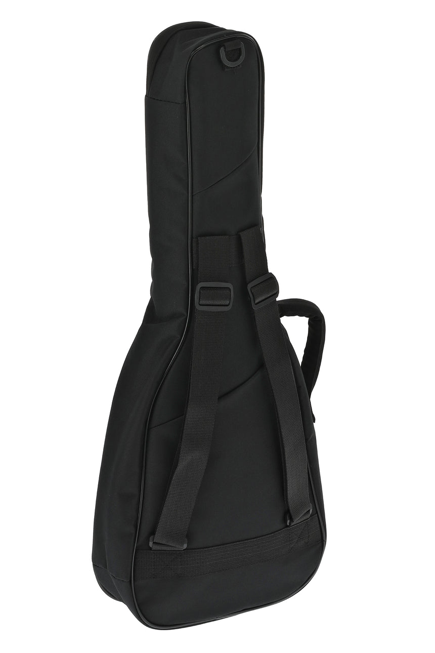 Housse GEWA Basic 5 noire pour guitare classique 1/4–1/8 – vue arrière de trois-quarts, côté gauche.
