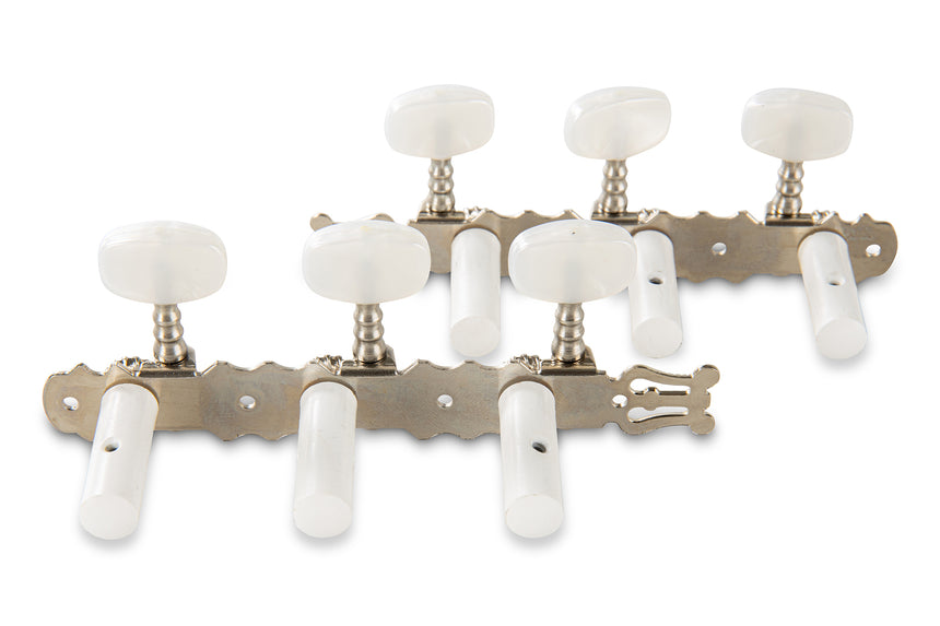 Mécaniques de guitare classique GEWA Pro Arte 545.211 chromées avec lyre – vue arrière