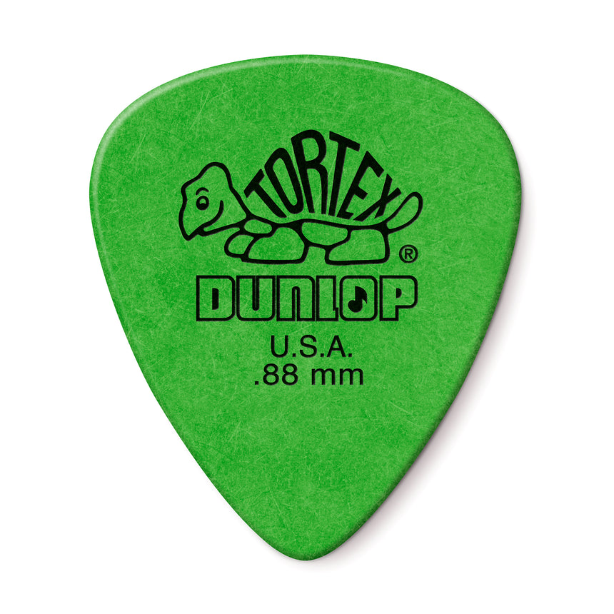 Médiator Dunlop Tortex Standard 0.88 mm, vue de face