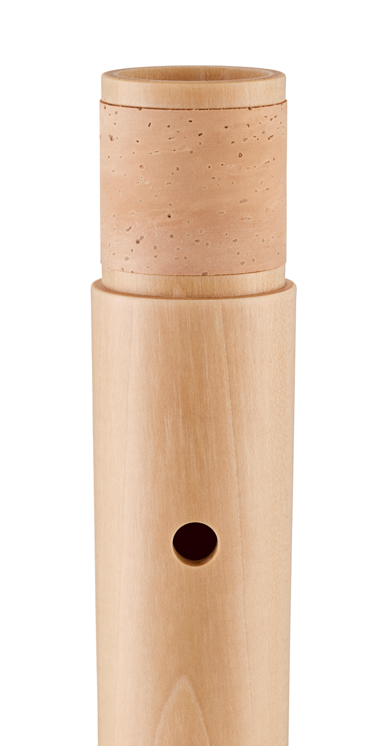 Moeck 2400 Flauto Rondo Tenor, Ahorn natur – Detail der Korkverbindung