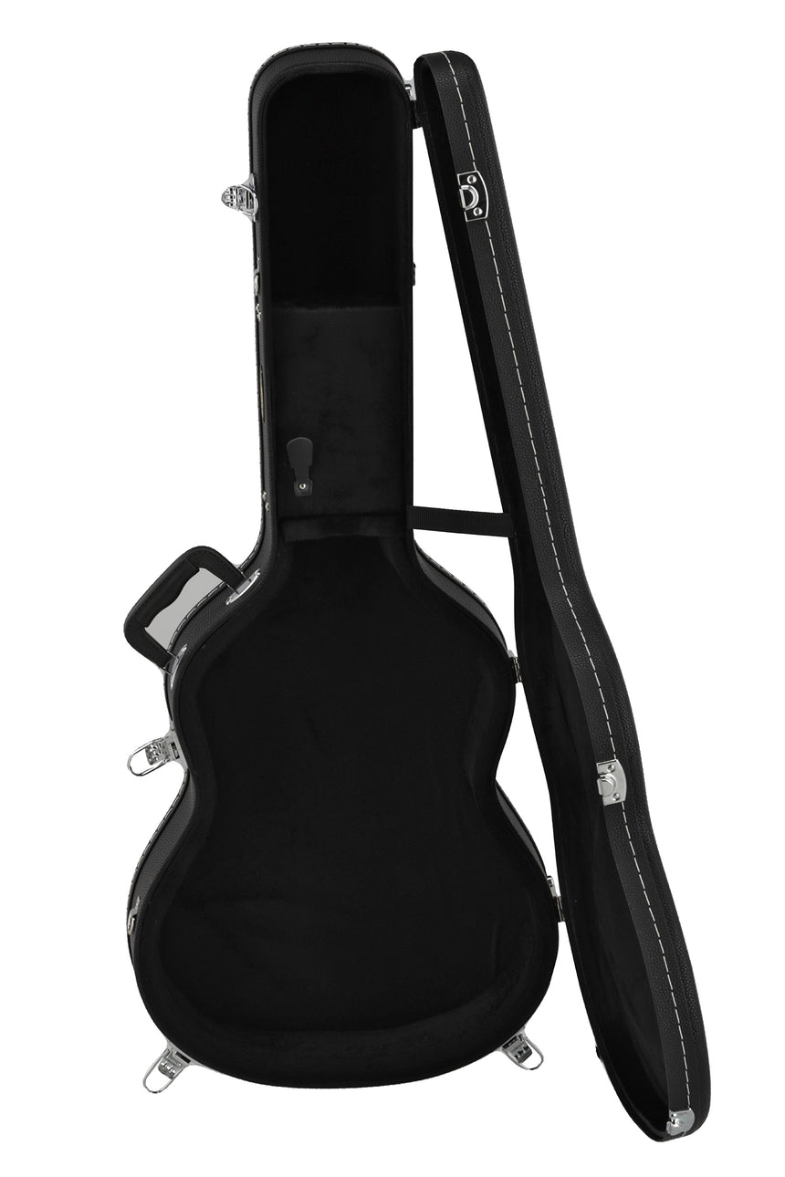GEWA Arched Top Economy classical guitar case 523.270, black – open upright view