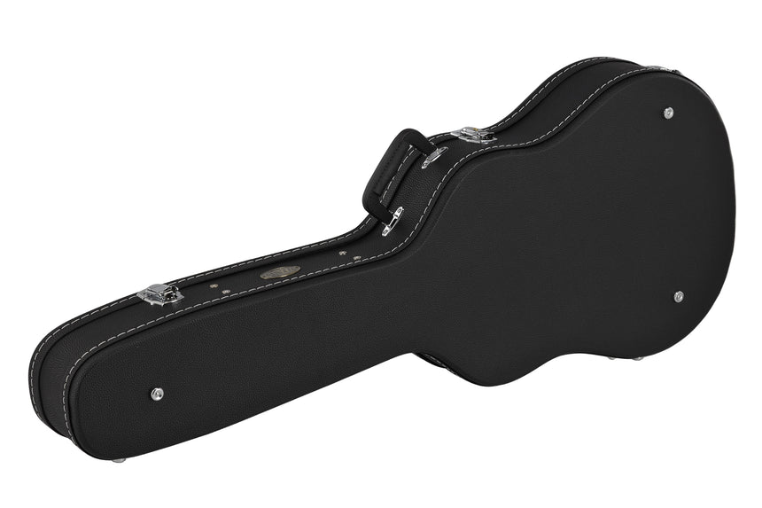 Étui GEWA Flat Top Economy pour guitare APX 523.112, noir – vue de trois quarts du côté opposé