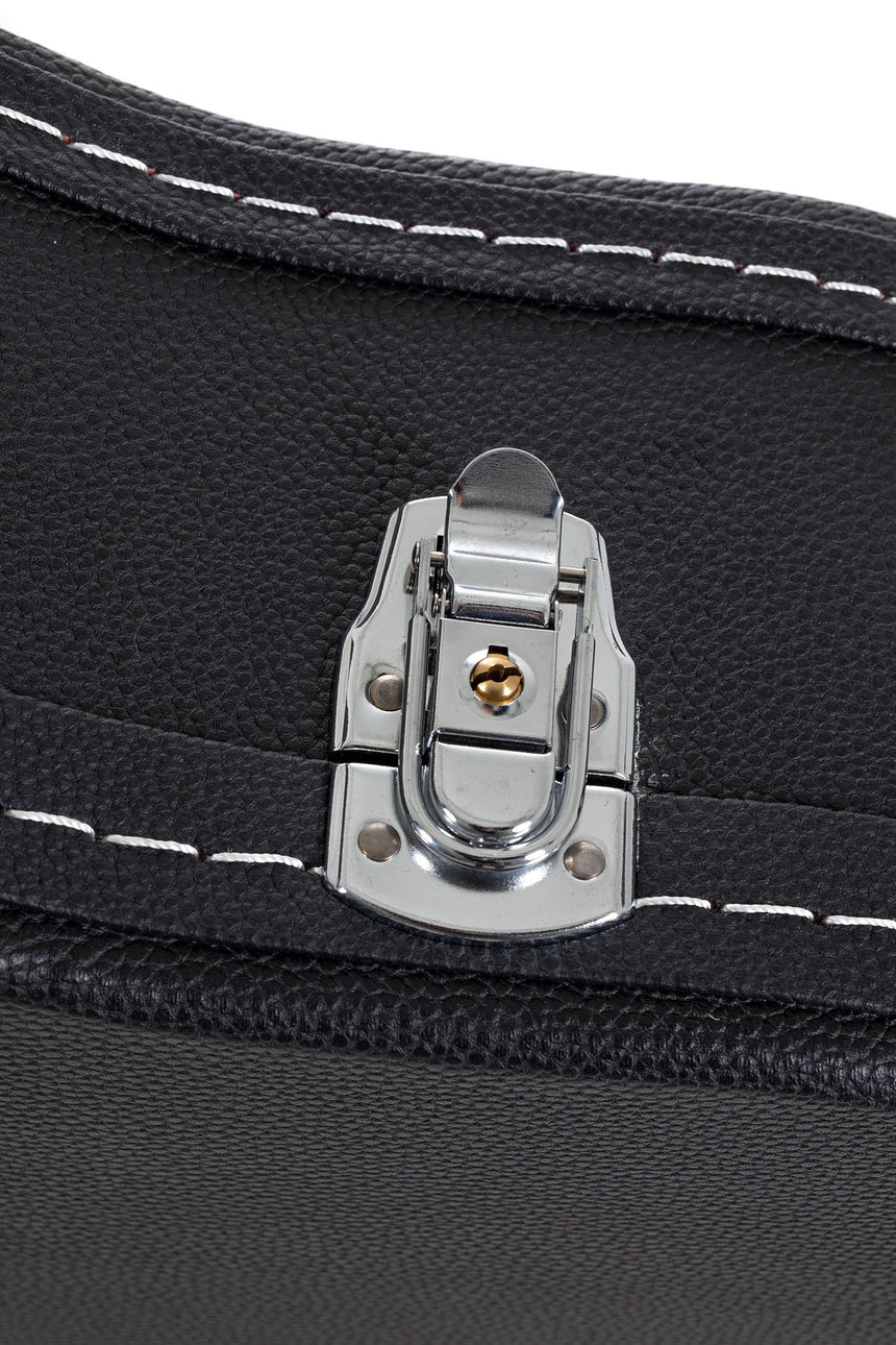 GEWA Flat Top Economy acoustic guitar case 523.110, black – closed latch detail
