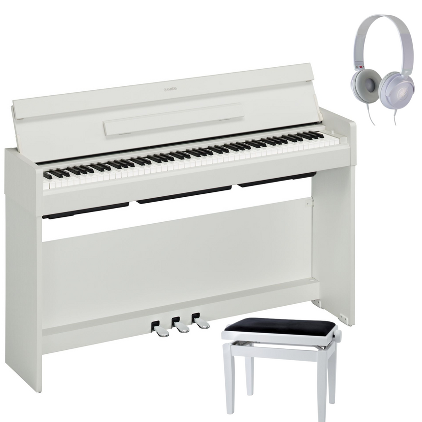 Yamaha S35 Arius Weiß Matt Bundle mit Bank und Kopfhörer - Musik-Ebert Gmbh