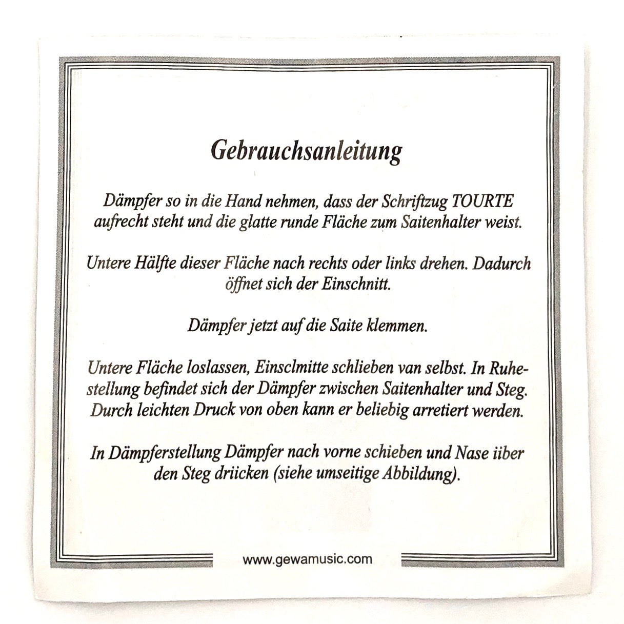 Tourte Dämpfer für Cello - Musik-Ebert Gmbh