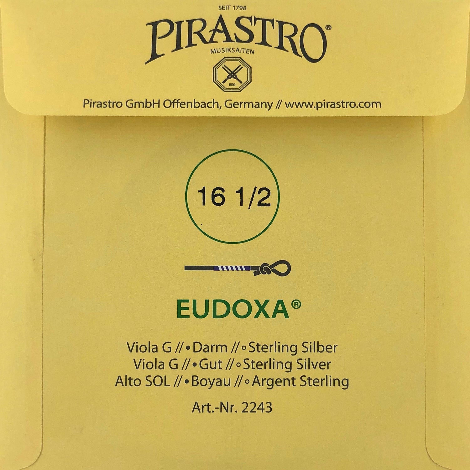 Pirastro Eudoxa Viola Einzelsaite G (16 1/2) 4/4 - Musik-Ebert Gmbh