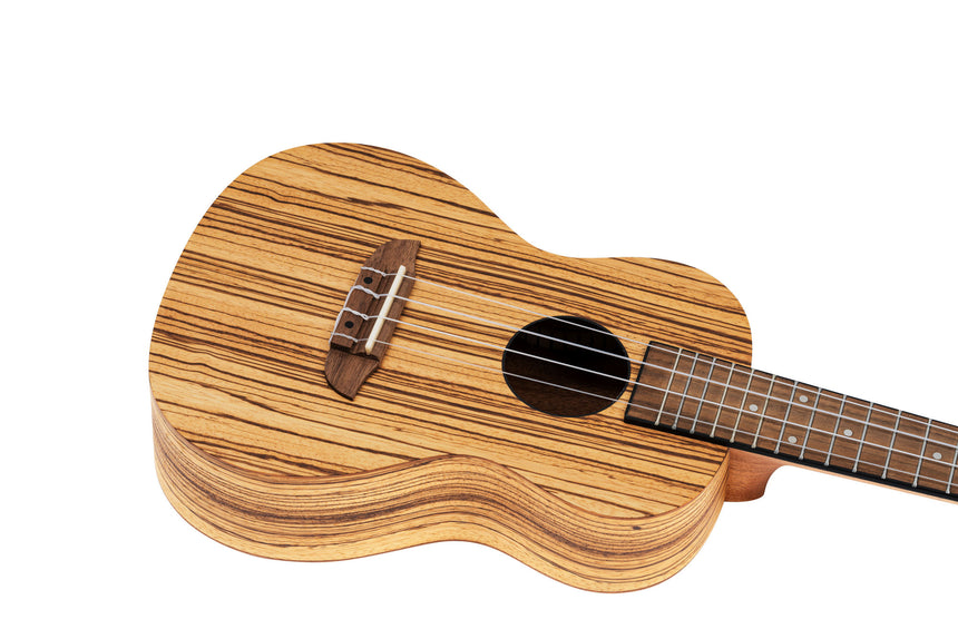 ORTEGA Timber Series Konzert Ukulele - Natur Zebraholz inkl. Tasche - Musik-Ebert Gmbh