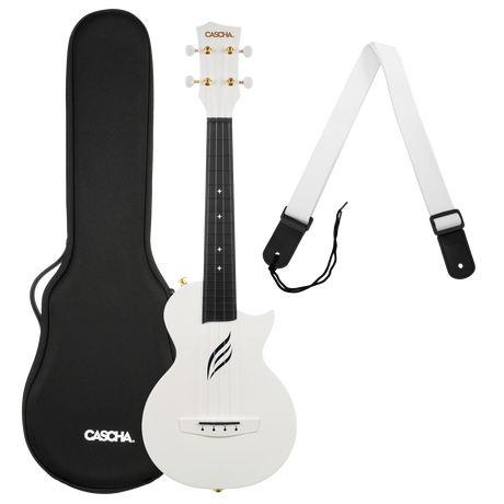 CASCHA Carbon Konzert Ukulele inkl. Tasche, Gurt - Musik-Ebert Gmbh
