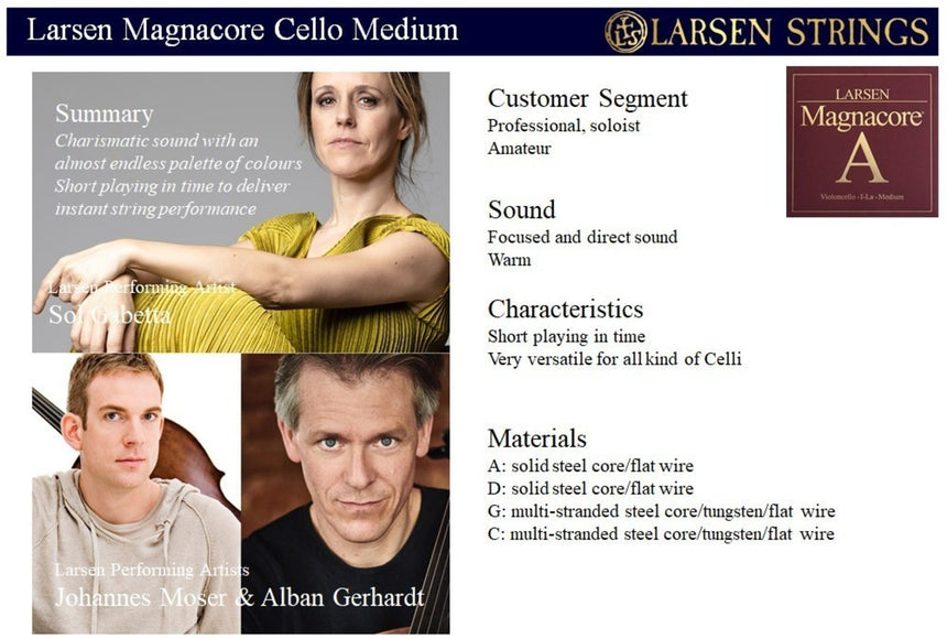 Larsen Cello-Saiten Magnacore - Musik-Ebert Gmbh