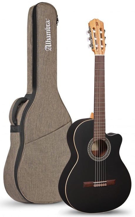 Alhambra Z-Nature CW EZ Black Satin Konzertgitarre mit Tonabnehmer 4/4 mit Tasche - Musik-Ebert Gmbh