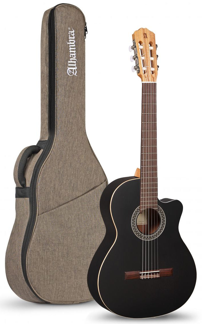 Alhambra Z-Nature CW EZ Black Satin Konzertgitarre mit Tonabnehmer 4/4 mit Tasche - Musik-Ebert Gmbh