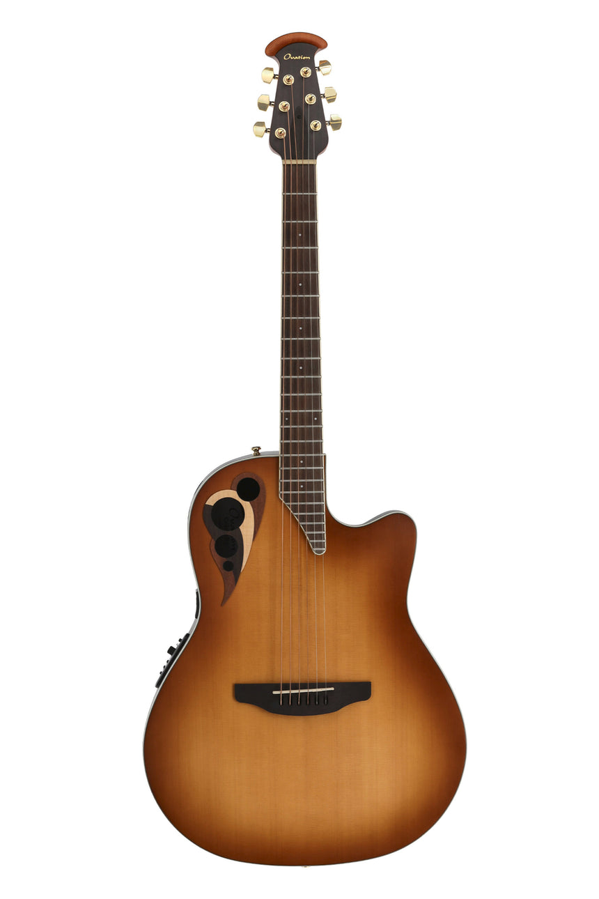 Ovation Celebrity Elite Deluxe CDX40-PB-G Peach Burst – Schrägansicht