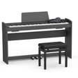 Roland F-107 Schwarz Matt Bundle mit Bank und Kopfhörer – bundle-hero