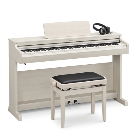 Yamaha YDP-166 Arius White Birch Bundle mit Bank und Kopfhörer – bundle-hero