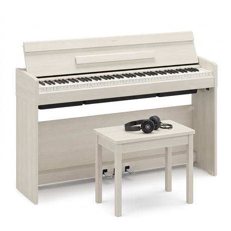 Yamaha S36 Arius White Birch Bundle mit Bank und Kopfhörer – bundle-hero