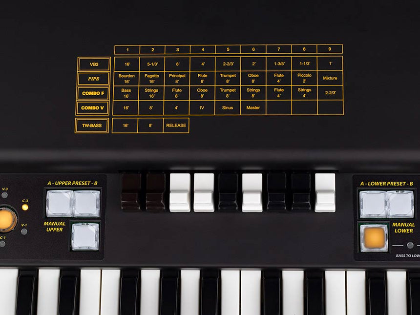 Crumar Mojo61 organ – 61 waterfall keys, virtual tonewheel organs with VB3-II engine, 9 drawbars