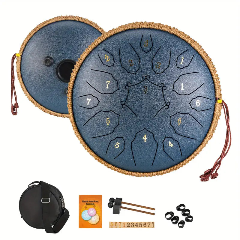 Basic Steel Tongue Drum – 12" Trommel mit 15 Tönen für Meditation & Klangtherapie - Musik-Ebert Gmbh
