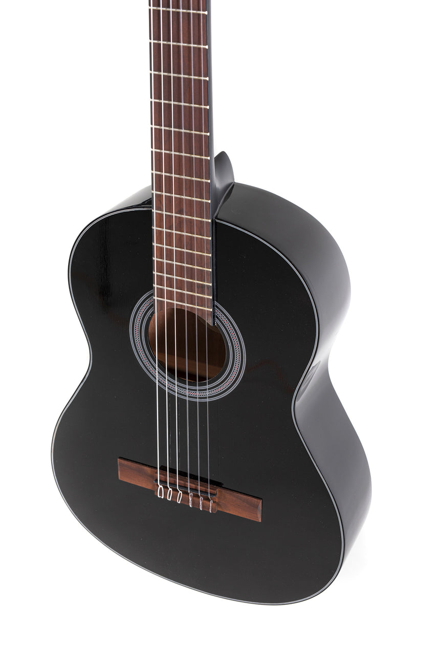 GEWA Student Konzertgitarre 3/4 schwarz – Kopfplatte