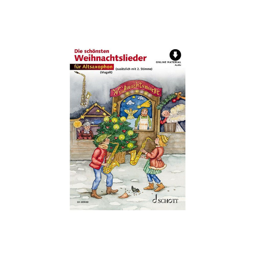 Die schönsten Weihnachtslieder (+Online Audio) für 1-2 Altsaxophone (mit Text) - Musik-Ebert Gmbh
