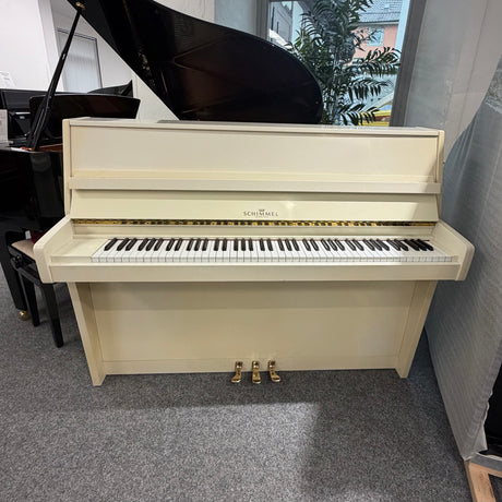 SCHIMMEL Klavier 112/5 weiss matt Occasion Bj. 1980 guter Zustand, Renner Mechanik (gebraucht) - Musik-Ebert Gmbh