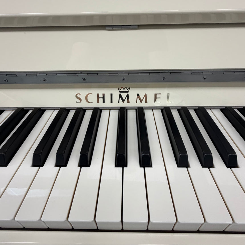 Schimmel Klavier C 116 Modern Cubus weiß poliert Occasion Bj. 2012 Bestzustand, neuwertig (gebraucht)