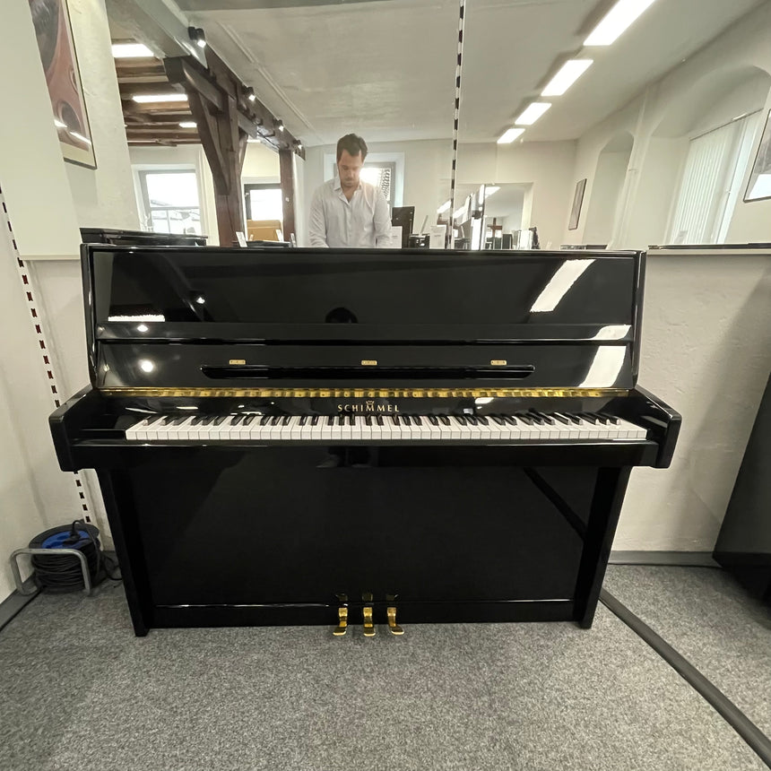 W. Schimmel Klavier Mod. 112/5E schwarz poliert Occasion Bj. 1990, sehr guter Zustand (gebraucht) - Musik-Ebert Gmbh