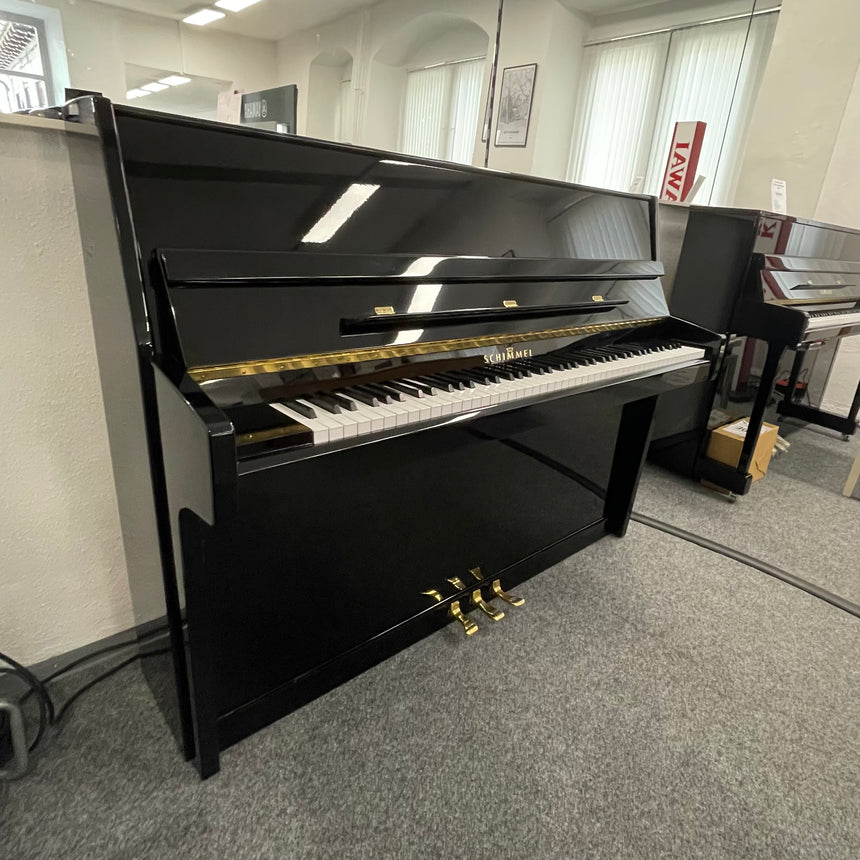 W. Schimmel Klavier Mod. 112/5E schwarz poliert Occasion Bj. 1990, sehr guter Zustand (gebraucht) - Musik-Ebert Gmbh
