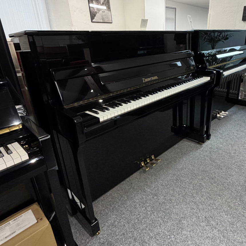 Bechstein-Zimmermann Klavier Z 120 Occasion – schwarz poliert, mit Silent-System, Bj. 2000 (gebraucht)