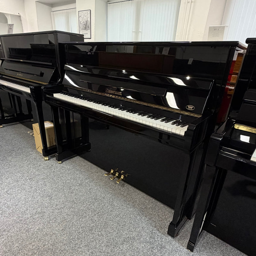 Bechstein-Zimmermann Klavier Z 120 Occasion – schwarz poliert, mit Silent-System, Bj. 2000 (gebraucht)